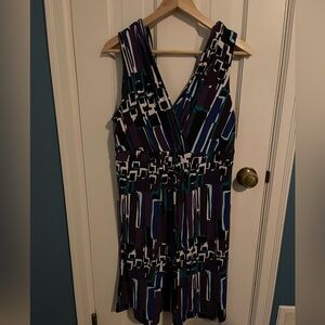 Merona Sleeveless Dress Blue/Purple sz L
